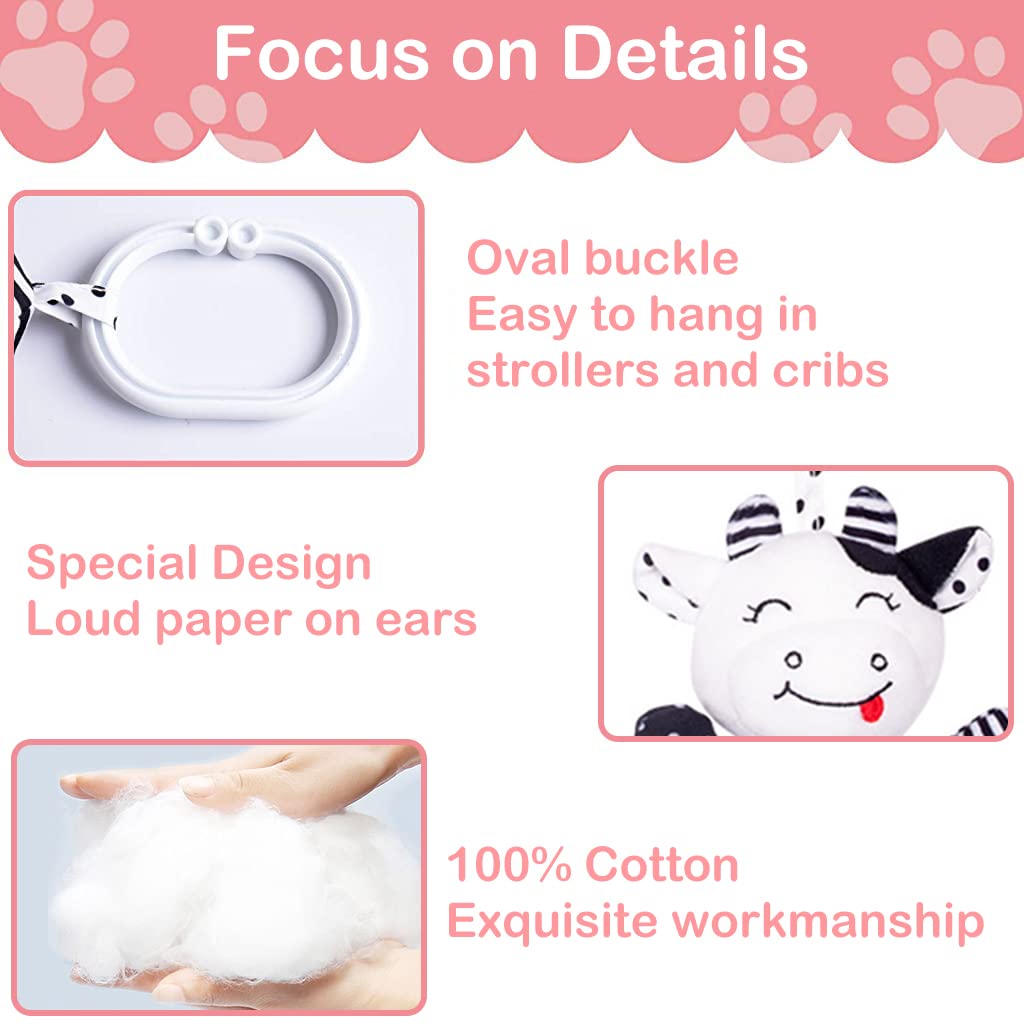 PATPAT Baby Toy Rattle Toy Cartoon Stuffed Plush Toy Hanging Rattle Toys, Baby Bed Crib Car Seat Travel Stroller Soft Plush Toys with Sound, Best Birthday Gift for Newborn 0-18 Month PATPAT Baby Toy Rattle Toy Cartoon Stuffed Plush Toy Hanging Rattle Toys, Baby Bed Crib Car Seat Travel Stroller Soft Plush Toys with Sound, Best Birthday Gift for Newborn 0-18 Month